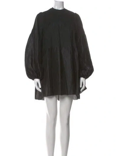 Pre-owned Marques' Almeida Crew Neck Mini Dress In Black