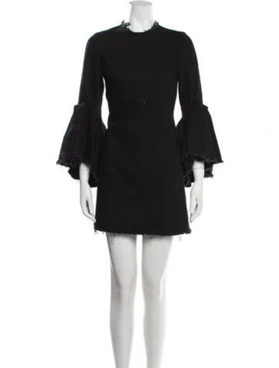 Pre-owned Marques' Almeida Crew Neck Mini Dress In Black