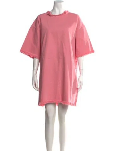 Pre-owned Marques' Almeida Crew Neck Mini Dress In Pink