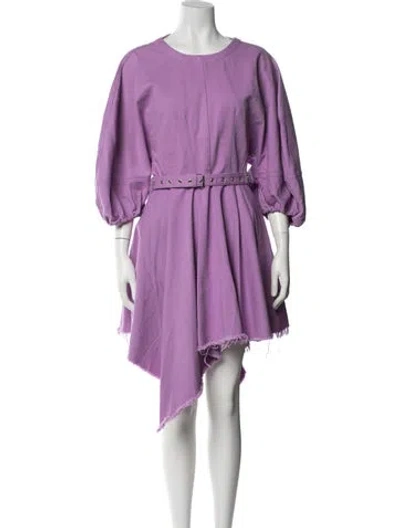 Pre-owned Marques' Almeida Crew Neck Mini Dress In Purple