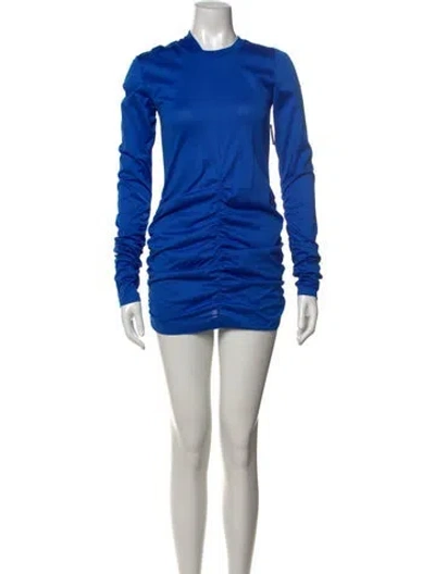 Pre-owned Marques' Almeida Crew Neck Mini Dress W/ Tags In Blue