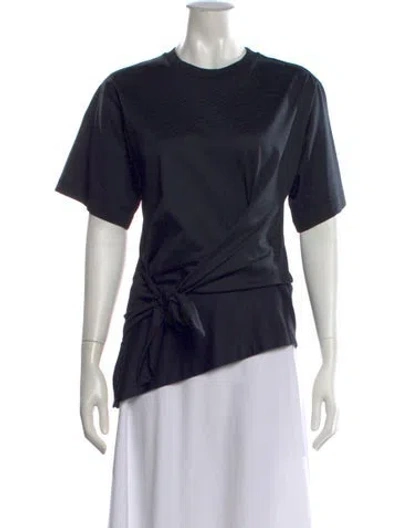 Pre-owned Marques' Almeida Crew Neck Short Sleeve Top In Black