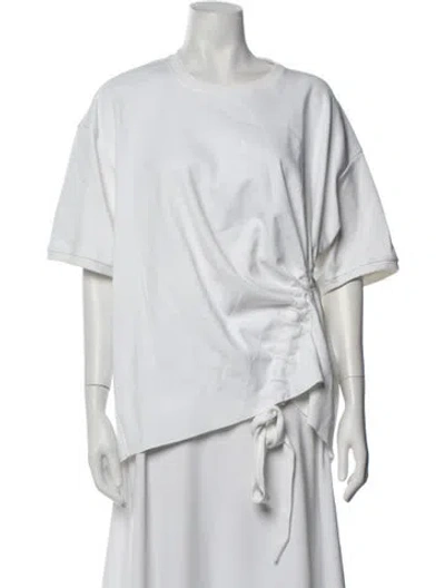 Pre-owned Marques' Almeida Crew Neck Short Sleeve Top In Grey/white