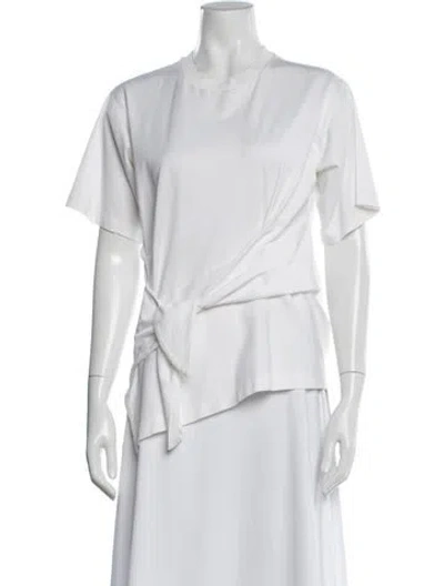 Pre-owned Marques' Almeida Crew Neck Short Sleeve Top In White