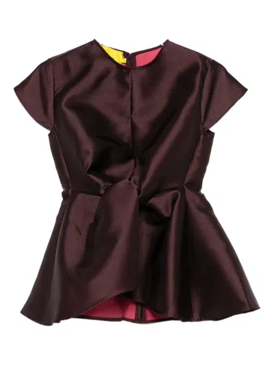 Marques' Almeida Crew-neck Top In Red