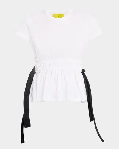 Marques' Almeida Crewneck Bow Detail T-shirt