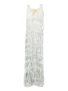 Marques' Almeida Crinkled Slip Dress In Gray