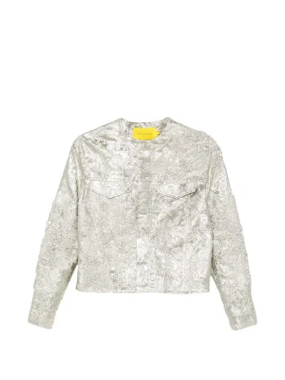 Marques' Almeida Crystal-embellished Brocade Jacket In Gold