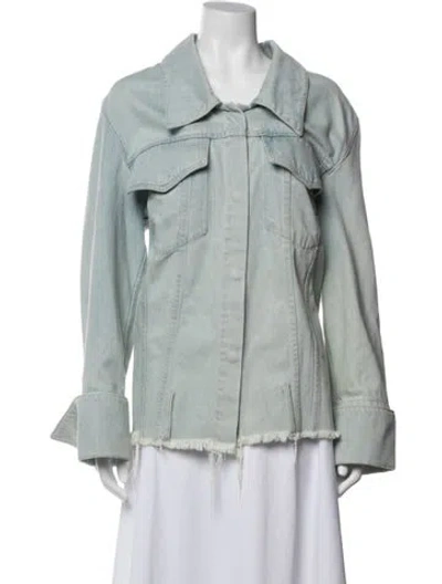 Pre-owned Marques' Almeida Denim Jacket In Green