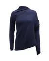 Marques' Almeida Marques Almeida Draped Asymmetric Sweater In Navy Blue Wool In Blue