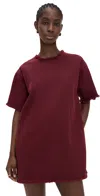 Marques' Almeida Drill Tee Dress Burgundy In Burgundy