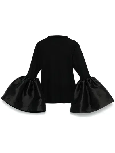 MARQUES' ALMEIDA FLARED-CUFF TOP - WOMEN'S - POLYESTER/COTTON/ELASTANE