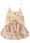 Marques' Almeida Printed Chiffon Strappy Top White In Multicoloured