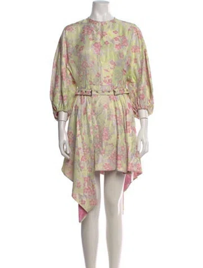 Pre-owned Marques' Almeida Floral Print Midi Length Dress W/ Tags In Multi