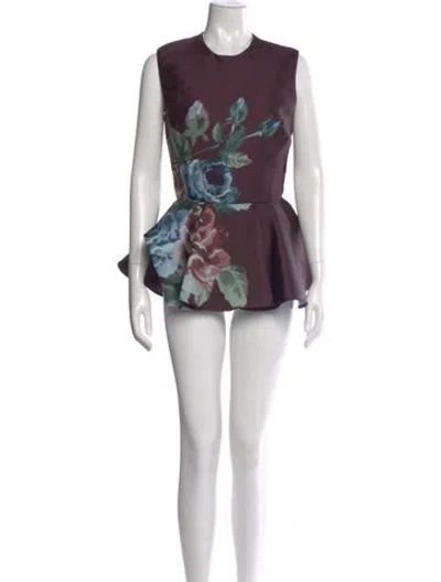 Pre-owned Marques' Almeida Floral Print Mini Dress In Pink