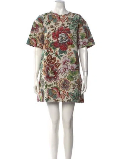 Pre-owned Marques' Almeida Floral Print Mini Dress W/ Tags In Grey