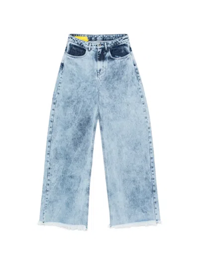 Marques' Almeida Frayed Acid Wash Jeans In Blue