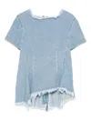 Marques' Almeida Frayed-hem Top In Blue