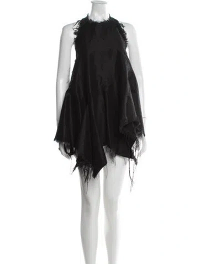 Pre-owned Marques' Almeida Halterneck Mini Dress In Black