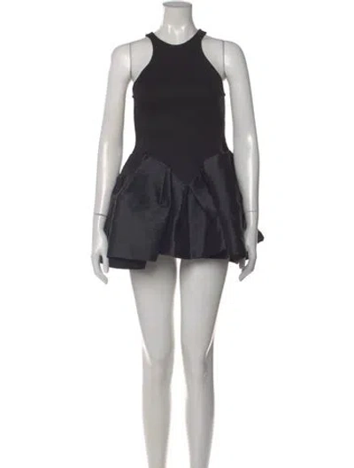 Pre-owned Marques' Almeida Halterneck Mini Dress In Black