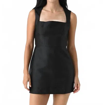 Marques' Almeida Heavy Satin Corset Mini Dress In Black