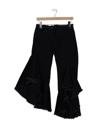 Pre-owned Marques' Almeida High-rise Flared Jeans In Black