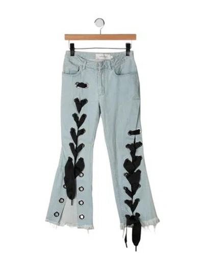 Pre-owned Marques' Almeida High-rise Flared Jeans In Green