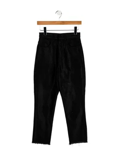 Pre-owned Marques' Almeida High-rise Straight Leg Jeans In Black