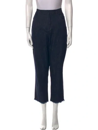 Pre-owned Marques' Almeida High-rise Straight Leg Jeans In Blue