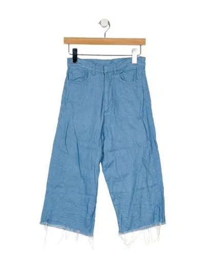 Pre-owned Marques' Almeida High-rise Straight Leg Jeans In Blue