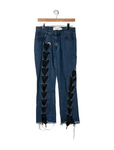 Pre-owned Marques' Almeida High-rise Straight Leg Jeans In Blue
