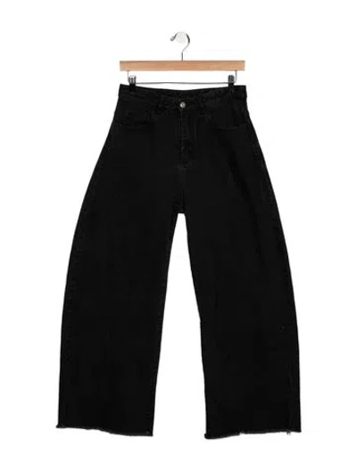 Pre-owned Marques' Almeida High-rise Wide Leg Jeans In Black