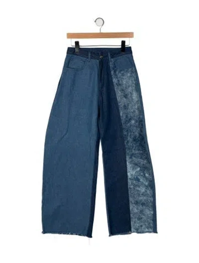 Pre-owned Marques' Almeida High-rise Wide Leg Jeans In Blue