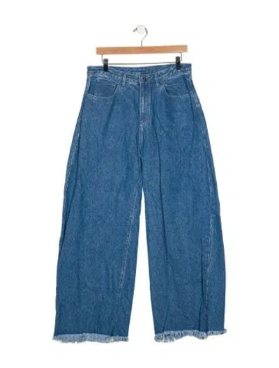 Pre-owned Marques' Almeida High-rise Wide Leg Jeans In Blue