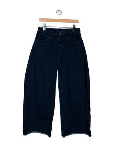 Pre-owned Marques' Almeida High-rise Wide Leg Jeans In Blue
