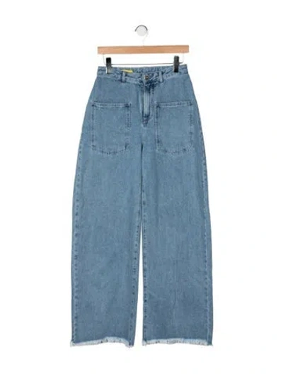 Pre-owned Marques' Almeida High-rise Wide Leg Jeans In Blue
