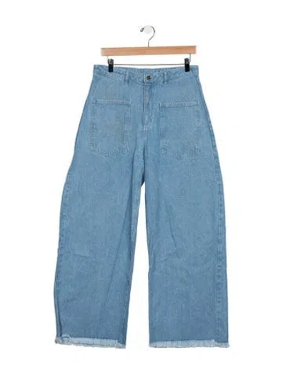 Pre-owned Marques' Almeida High-rise Wide Leg Jeans In Blue