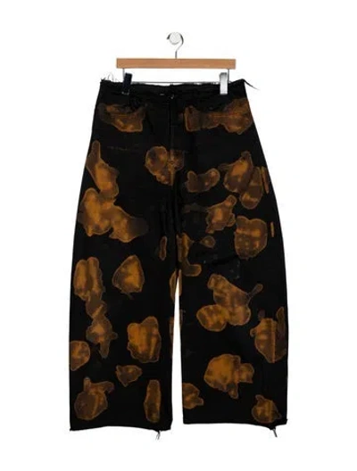 Pre-owned Marques' Almeida High-rise Wide Leg Jeans In Brown