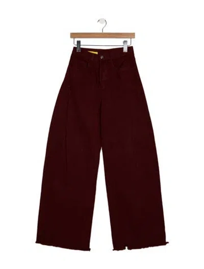 Pre-owned Marques' Almeida High-rise Wide Leg Jeans In Burgundy