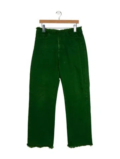 Pre-owned Marques' Almeida High-rise Wide Leg Jeans In Green