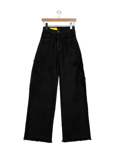 Pre-owned Marques' Almeida High-rise Wide Leg Jeans W/ Tags In Black