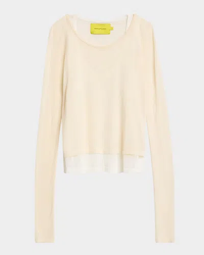Marques' Almeida Layered Wide-neck Knit Top