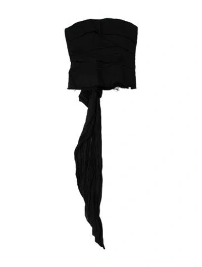 Pre-owned Marques' Almeida Linen Asymmetrical Top In Blue