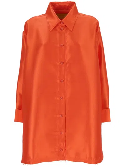 Marques' Almeida Frayed Twill Shirt In Orange