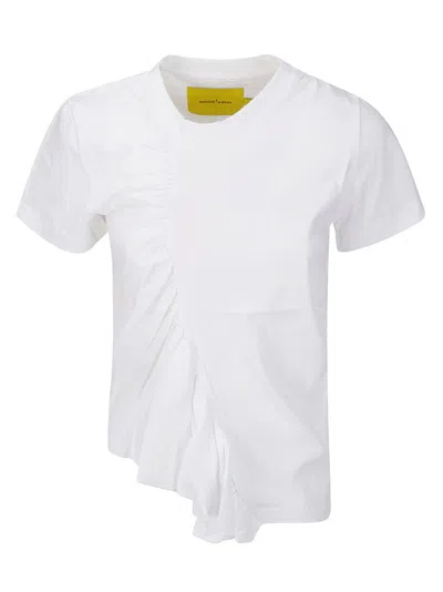 Marques' Almeida White Gathered T-shirt