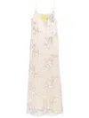 MARQUES' ALMEIDA SEQUINNED FLORAL MAXI DRESS