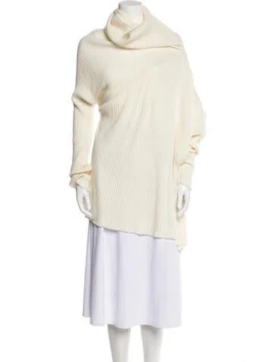 Pre-owned Marques' Almeida Merino Wool Cowl Neck Sweater W/ Tags In Neutral