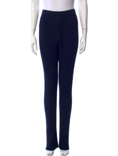Pre-owned Marques' Almeida Merino Wool Flared Pants In Blue