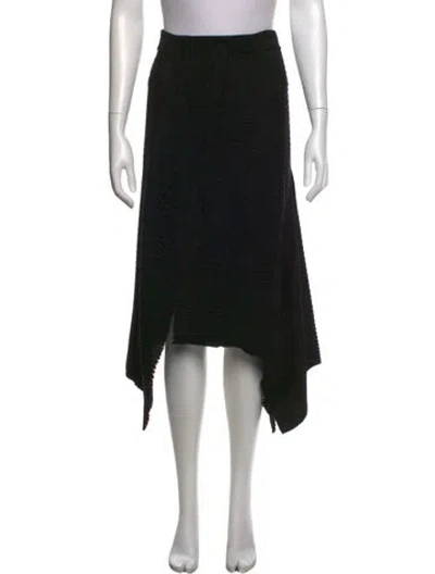 Pre-owned Marques' Almeida Merino Wool Midi Length Skirt In Black