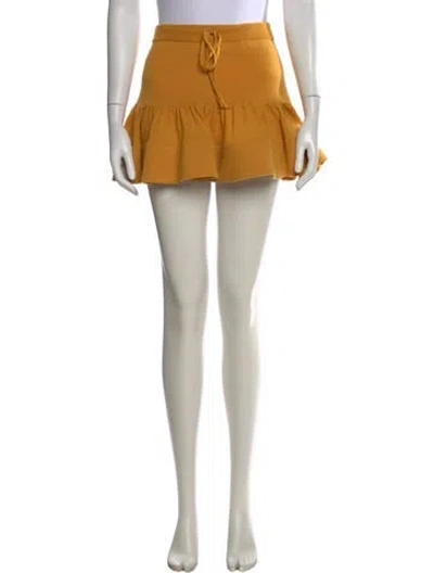 Pre-owned Marques' Almeida Merino Wool Mini Skirt In Yellow